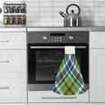 thumbnail image 6 of Hanging Towels 1 Pcs, Dish Towels Green Tartan Texture Absorbent Hand Towels with Hanging Loop Washcloth for Bathroom Kitchen, 6 of 6