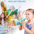 thumbnail image 4 of Trumpet Toys, Toy Trumpet for Kids Music Toys Simulation Trumpet Musical Instrument Toys Portable Durable Early Educational Toys with Light for Kid Boys Girls as Gift (Blue), 4 of 7