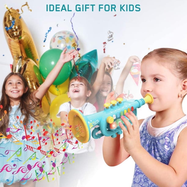 Trompeta De Juguete Con 4 Teclas De Colores Para Niños, Instrumento Musical Educativo De ABS Para Principiantes De 3 Años En Adelante
