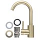 thumbnail image 4 of 1 pieza grifo de lavabo de acero inoxidable 304 cepillo en dorado mezcla de agua caliente y fría, 4 of 9