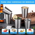 thumbnail image 2 of 6 Pzas Vasos de Acero Inoxidable 304 Apilables de 500 ml, Tazas Reutilizables para Agua, Bebida y Vino en Fiestas, Actividades al Aire Libre, Fácil de Limpiar, 2 of 4