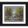 thumbnail image 1 of Chodyukov, Aleksander 14x12 Black Ornate Wood Framed with Double Matting Museum Art Print Titled - Sunny Winter Road, 1 of 4