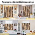 thumbnail image 5 of Brown Abstract Kitchen Curtains Window Panels, Vintage Geometric Gradient Oil Painting Modern Insulated Window Treatment Curtain, Grommet Curtains for Bedroom/Living Room/Bathroom, 2 Piece 52"Wx63"L, 5 of 8