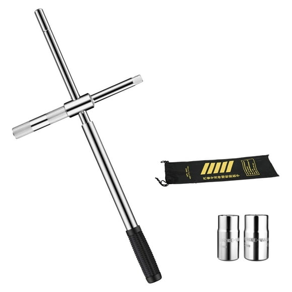 Colaxi Extended Lug Wrench, 4 Way Tire Wrench Set, Labor Saving ,Telescopic, Wheel Nut Remover 4 Way Wheel Nut Wrench for Vehicle