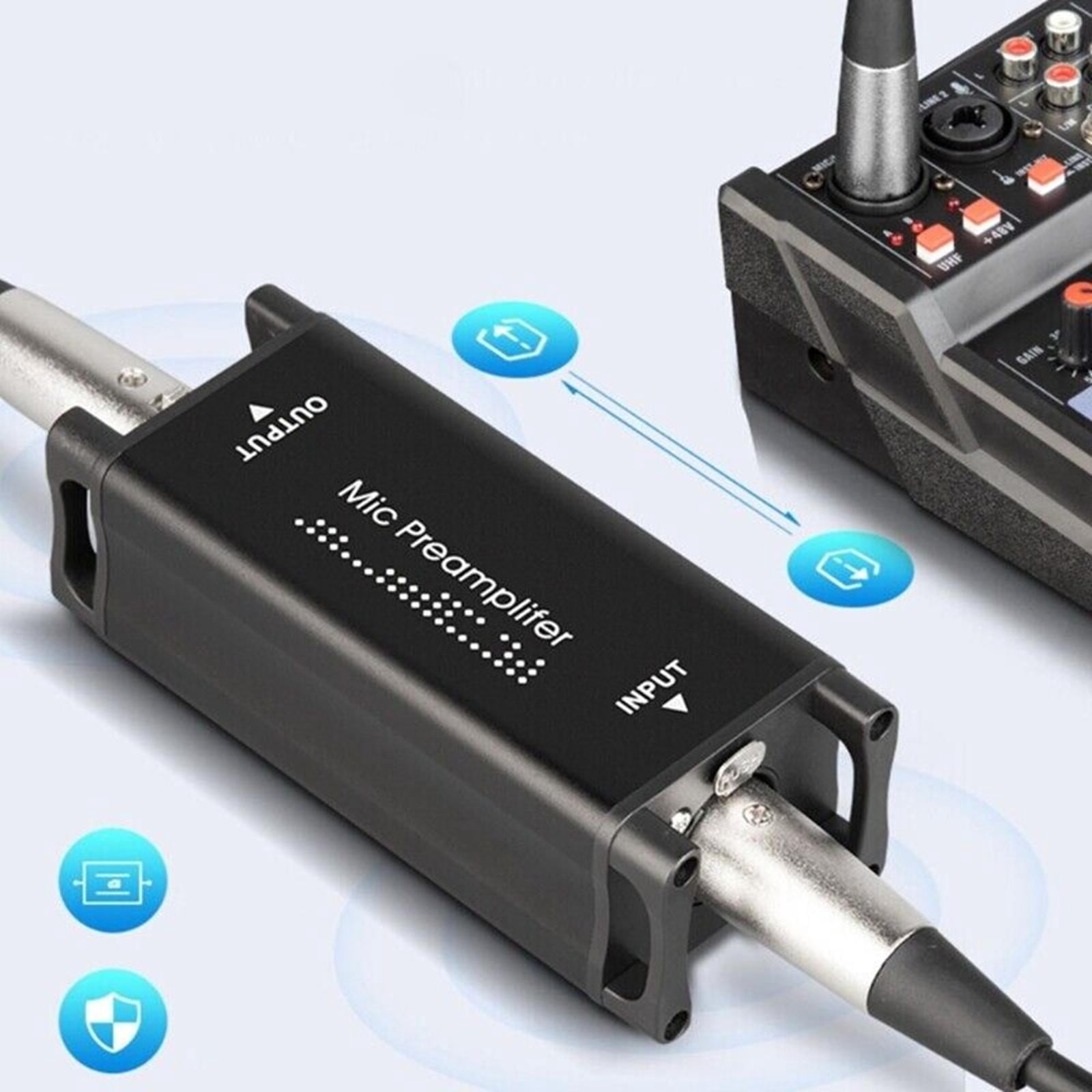 GUYUTING Classic Black Microphone Preamplifier for Boosting Quiet Instrument Sources Preamplifier