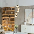 thumbnail image 2 of Ravello 5-Light Integrated LED ETL Certified Aluminum Chandelier - Brass, 2 of 12