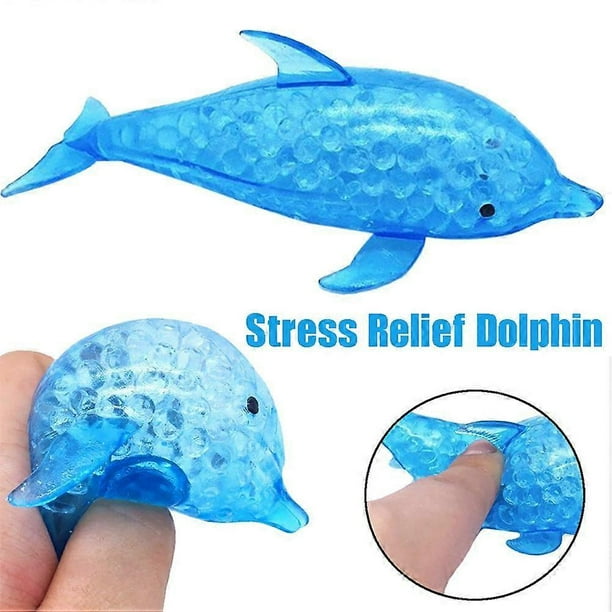 Dolphin Bead Toy, Squeezable Stress Balls, Stress Relief and Decompression Toy, Toy for Friends Fans