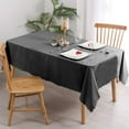 thumbnail image 3 of Hiasan PVC Rectangle Tablecloth - 100% Waterproof Oilproof Stain Resistant Wipeable Vinyl Table Cloth for Kitchen Dining and Outdoor Picnic, 54 x 108 Inch, Black, 3 of 7