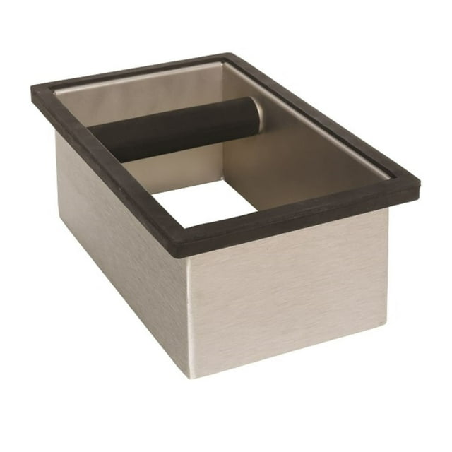 Sonajero de acero inoxidable con parte inferior abierta, para el hogar, cafetería, restaurante, hotel, oficina, establecimiento comercial, confiado por baristas en todo el mundo (9" x 5,5" x 4)