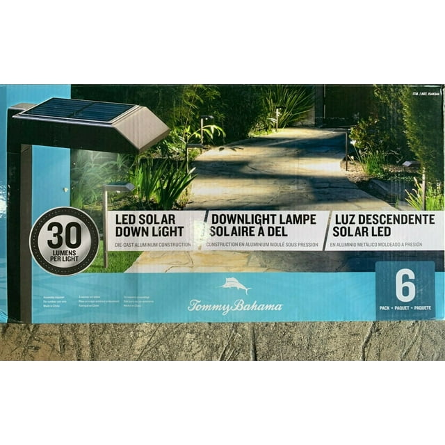 Tommy Bahama Led Solar Pathway Down Light, 6-Pack 30 Lumens Each ...