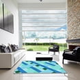 thumbnail image 7 of Ahgly Company Machine Washable Indoor Rectangle Transitional Dark Turquoise Green Area Rugs, 6' x 9', 7 of 7