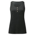thumbnail image 5 of XAOFW Womens Solid Color Tank Tops Button Loose Fit Sleeveless Camisole Holiday Vacation Stylish Tops, 5 of 5
