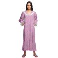 thumbnail image 3 of Moomaya Chemise de Nuit Boutonnée à Col Marin Imprimée en Coton pour Femme, 3 of 5