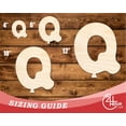 thumbnail image 3 of Unfinished Wood Balloon Letter Q Shape 16" / 3/4", 3 of 3