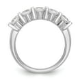 thumbnail image 2 of Solid 14K White Gold Five Stone Diamond Wedding Ring Band with CZ Cubic Zirconia Size 5.5, 2 of 8