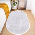thumbnail image 5 of Christmas Savings! Caoblia Rugs for Bedroom Oval Non-Slip Solid Color Fluffy Area Rug for Living Room Bedroom Dining Room Hallway Office Kitchen Entryway Non-Shedding & Easy Care Rug, 5 of 8