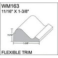thumbnail image 2 of Flexible Moulding - Stain Grade - Oak Grain - Flexible Base Cap Moulding - WM163-11/16" X 1-3/8" - 12' Straight - Flexible Trim, 2 of 6