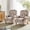 FLORAL, variant on Traditional Manual Recliner Chair Wingback Fabric Accent Chair with Roll Arms and Solid Wood Legs for Living Room Bedroom Home Office, Navy