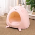 thumbnail image 2 of Casa de perrera lavable para perros y gatos, tienda de moda para cachorros, cama Cerdo S Zulema Perrera lavable con cama nido, 2 of 7