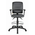 thumbnail image 3 of Nicer Furniture Multi-Function Leather Drafting Chair with Adjustable T-arms, 3 of 4
