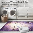thumbnail image 5 of ODIKA 4'x6' Machine Washable Non-Slip Area Rug, Enchanted Garden Floor Decorative Bathroom High Traffic Rug, Purple, 60257, 5 of 7