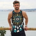 thumbnail image 6 of KLL Boho Dreamcatcher Print Men's Muscle Gym Workout Stringer Tank Tops Bodybuilding Fitness T-Shirts Tank Tops Men-3X-Large, 6 of 7