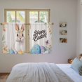 thumbnail image 3 of Happy Easter Tier Curtains 54 Inch Length, Spring Watercolor Bunny Eggs Flowers Beige Cafe Short Curtains for Bathroom Over Sink, Small Kitchen Curtain Light Filtering Drapes 2 Panels 27.5"Wx54"L, 3 of 8