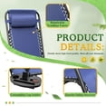 thumbnail image 3 of Homall Chaise Zéro Gravité Pliable pour Patio avec Porte-Gobelet, Fauteuil Inclinable d'Extérieur Réglable en Tissu Textilène, Chaise Longue Portable, Lot de 2, Bleu, 3 of 8
