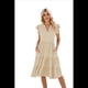 thumbnail image 2 of Vestido de Verano para Mujer, Cuello en V, Mangas con Volantes, Midi, Color Albaricoque M, 2 of 6