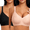 Black+Beige, variant on V Neck Wireless Bras for Women No Underwire Seamless Bra Full Coverage No Wire Tshirt Bras