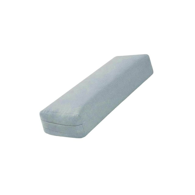 Professional Yoga Bolster with Carry Handle Pillow Comfortable soft Support Rectangular for Legs Cover Washable Restorative Yoga Gray