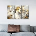 thumbnail image 3 of Canvas Wall Art White Brown Horse Canvas Pictures Wall Decor Farmhouse Animals Canvas Painting Rustic Artwork Canvas Prints Living Room Bedroom Bathroom Office Home Wall Decoration Unframed, 3 of 6