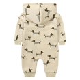 thumbnail image 4 of Esaierr Newborn Infant Boys Girls Jumpsuit Baby Hoodie Romper Zipper Long Sleeve Winter Warm Comfortable Romper for 0-24M, 4 of 5