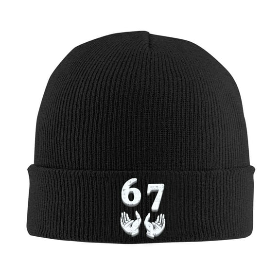 67meme Unisex Beanie for Men and Women Knit Hat Winter Beanies