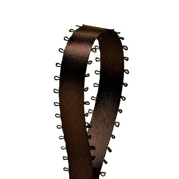 3/16" Double Face Satin Picot Ribbon Feather Edge 50 Yds-Brown