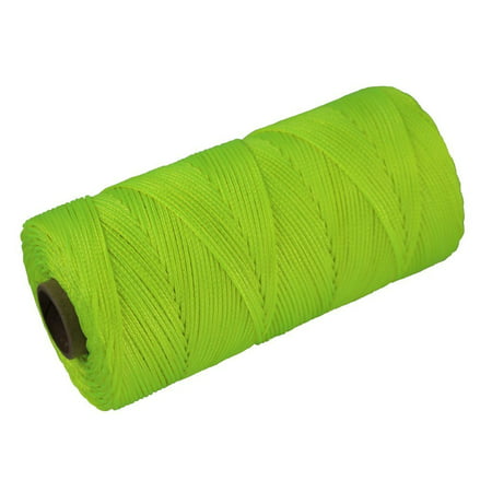 SGT KNOTS Braided Nylon Mason Line #18 - 250, 500, or 1,000 feet (Florescent Yellow - (Best Knot For Braided Line)