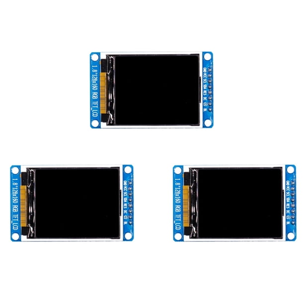 3X Módulo de Pantalla Lcd de 1,8 Pulgadas Una Color 128X160 Rgb Spi Tft Módulo de Pantalla Lcd St7735S 3.3V Reemplace la Fuente de Alimentación Oled