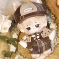 thumbnail image 2 of niannyyhouse 10 cm 15 cm 20 cm Ropa de muñeca Sombrero marrón Camisa Correa Pantalones Chal Chaleco Zapatos de Cuero Traje de Detective Vintage Juguete de Peluche Suave Vestir (15 cm), 2 of 5