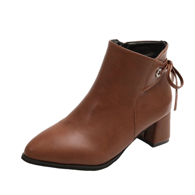 Bottes d'Hiver pour Femmes Cheville Décontractée Intérieur/extérieur