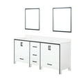 thumbnail image 5 of White Double Vanity 80" W X 22" D - Marble Surface & 30" Mirrors Soft Close Cabinets And Drawers For Copious Storage 80 In. 22 Bathroom With Top Included Scratch Stain Resistance, 5 of 6