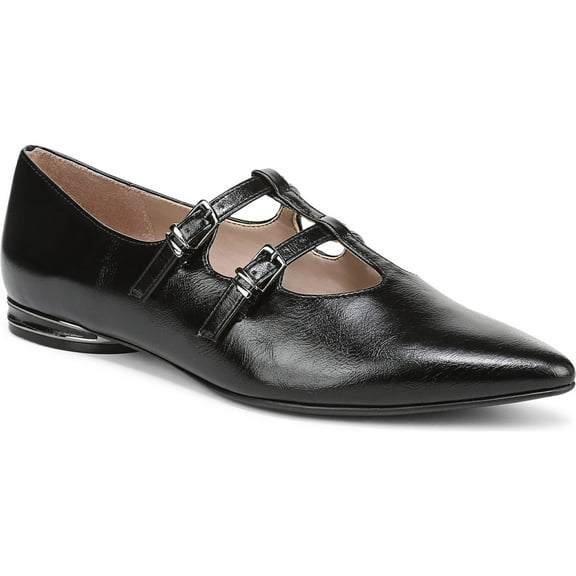 Naturalizer Women's Brigitte T-Strap Mary Jane Flat Black 9.5W