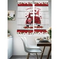 thumbnail image 4 of Semi Sheer Window Curtains 72 Inches Long, Red Valentine's Day Rod Pocket Silky Chiffon Curtain Treatment Drapes for Kitchen, Living Room, Love Heart Roses Gnomes Vintage Floral 52"x72", 2 Panels, 4 of 9