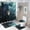 Style-4, variant on 4 Pieces Black Wolf Shower Curtain Set Cool Wild Animal Abstract Bathroom Decor Sets with Rugs Bathroom Accessories Set Bathroom Curtain Shower Set with 12 Hooks