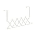 thumbnail image 2 of No Drill Over The Door Hanger Hook with 6 Hooks | Adjustable Width 4.72" to 22" | Stainless Steel Rustproof Design | 30lb Weight Capacity | For Bathroom Bedroom Closet Towel Storage | White, 2 of 6