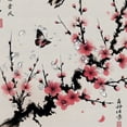 thumbnail image 5 of Orinice Cherry Blossom and Butterflies Bathroom Decor Set - Colorful Luxurious Graphic Print Polyester Fabric Fashion Shower Curtain Set with Hooks 69x72, 5 of 7