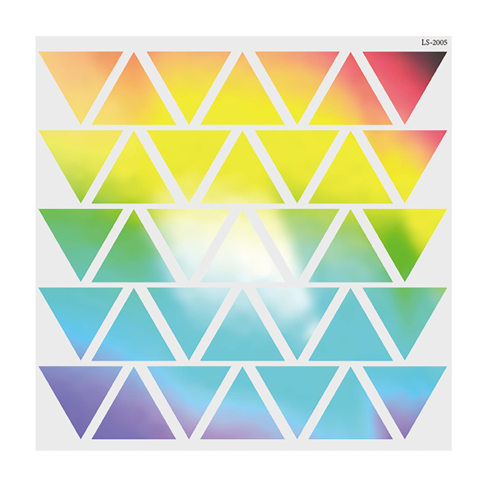 Heiheiup Colorful Lasers Triangles Sticker Home Decoration Sticker Rainbow  Color Wall Sticker Personality Practical Decorations Peak Height 1 Month 