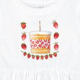 thumbnail image 4 of Inktastic Strawberry First Birthday Cake Girls Baby Dress, 4 of 5
