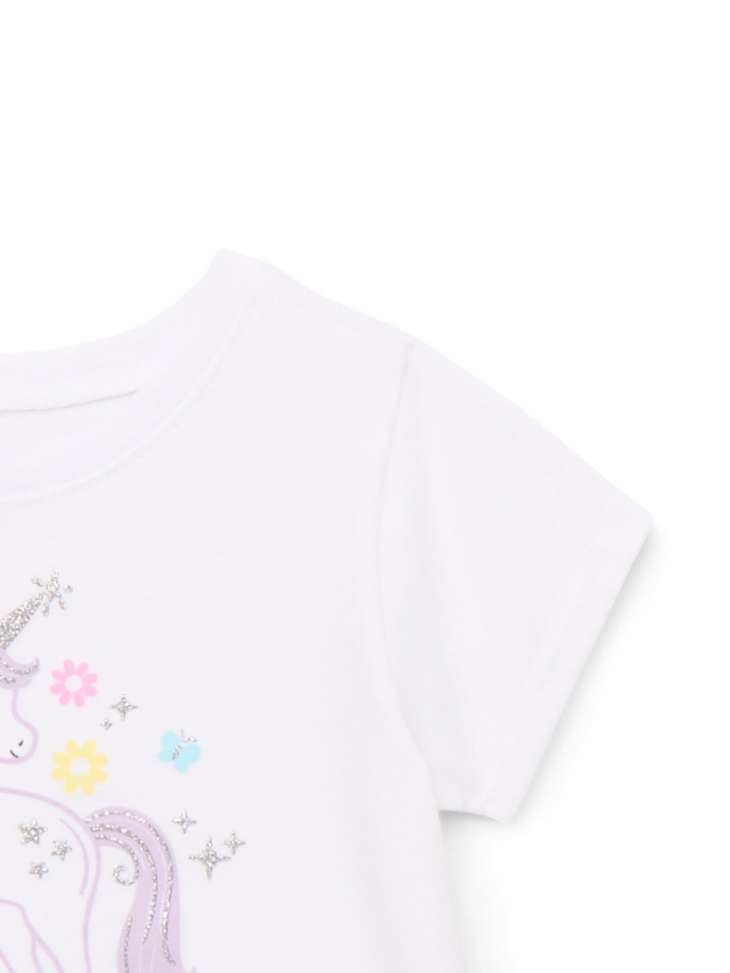 Garanimals Baby Girl Graphic T-Shirt with Short Sleeves, Sizes 0M-24M