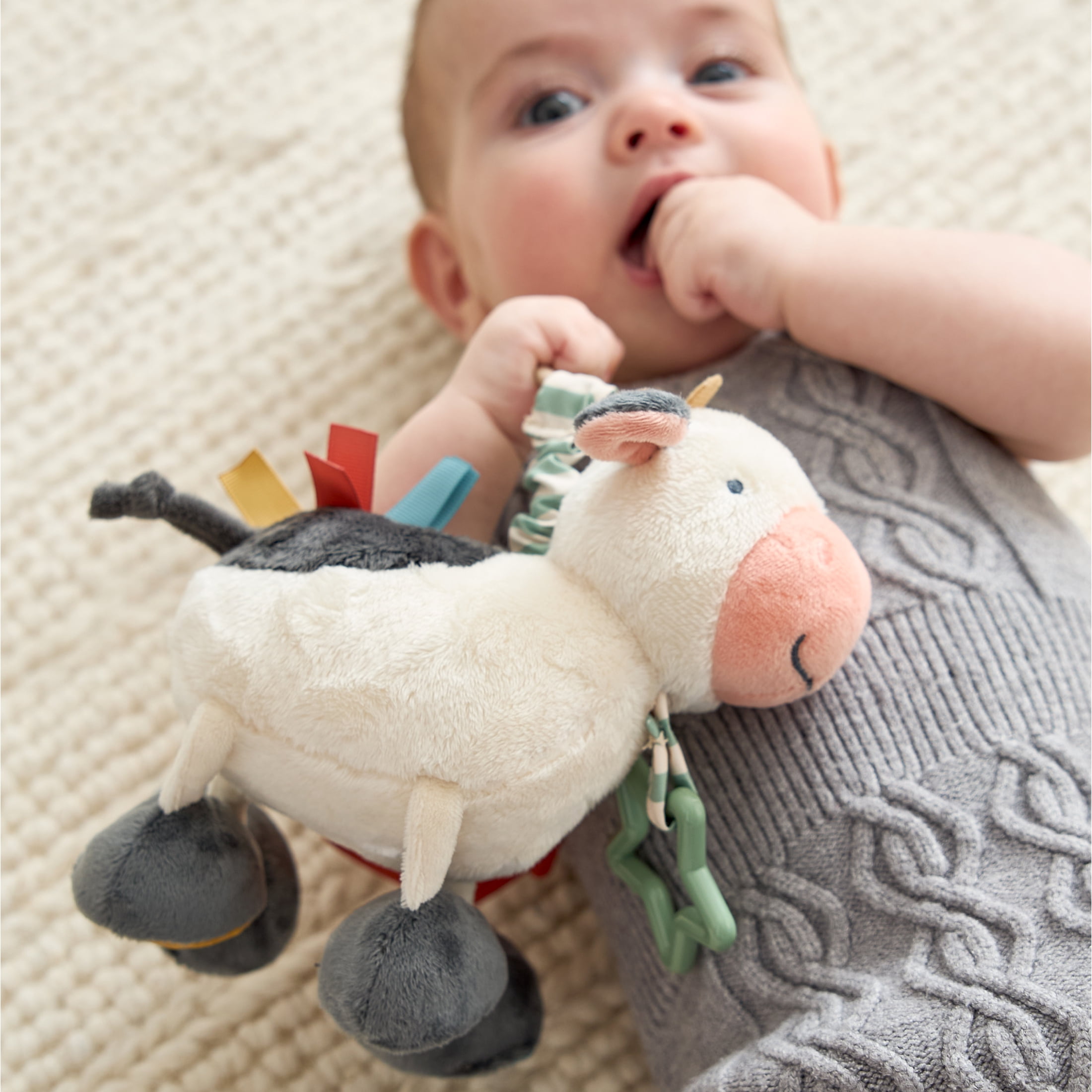 Itzy Ritzy Link & Love™ Stroller and Car Seat Activity Plush Cow