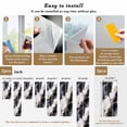 thumbnail image 6 of Marble Black Window Privacy Film, Abstract Gold White Brick Stone Motif Static Cling UV Sun Blocking Heat Control Window Tint Day and Night, Non-Adhesive One Way Windows Privacy Cover 17.7''x78.7'', 6 of 7
